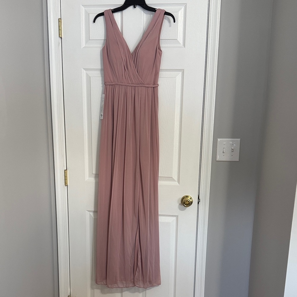 Azazie Tanicia Dusty Rose Bridesmaid Dress – Size 0 – NWT